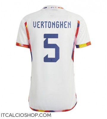 Belgio Jan Vertonghen #5 Seconda Maglia Mondiali 2022 Manica Corta